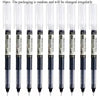 A set of ten smooth quick-drying gel pens with clear plastic packaging.