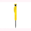 Yellow precision mechanical pencil with a built-in sharpener for deep hole marking