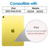 A yellow glass screen protector for an iPad, compatible with A3354 and A3355 models.