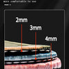 Comparison chart showing thickness differences between 2mm, 3mm, and 4mm desk mats.