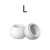 White silicone replacement eartips for AirPods Pro case shown in an open view.