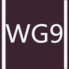 Logo featuring the letters WG9 in white text on a dark maroon background with vertical borders.