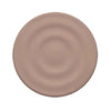 A round, matte mauve silicone ripple grip magnetic phone stand.