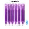 A set of 14 purple refill pens for gel pens