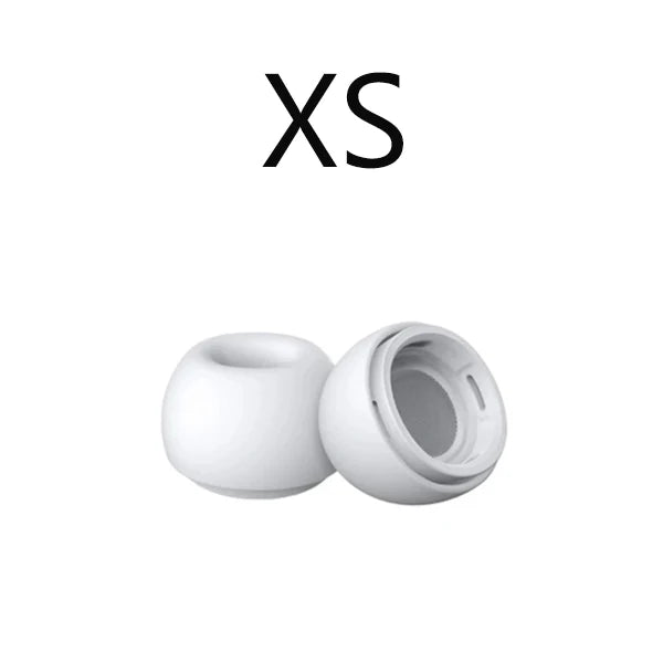 A white replacement eartip silicone case for AirPods Pro.
