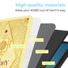 Close-up of a vintage magic book cover for Kobo devices showing texture, color layer, magnet, and anti-slip features.