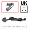 Schwarzes USB-C-Netzteil und Kabel für HP Laptops, mit UK-Kennzeichnung.