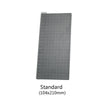 A gray grid-lined notebook shell with a transparent cover, measuring 104x210mm.