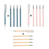 A set of precision craft knives for scrapbooking and DIY art, including various blade sizes and tools.