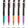 A set of five Pilot Juice Up fine point gel pens in green, pink, orange, red, and purple.