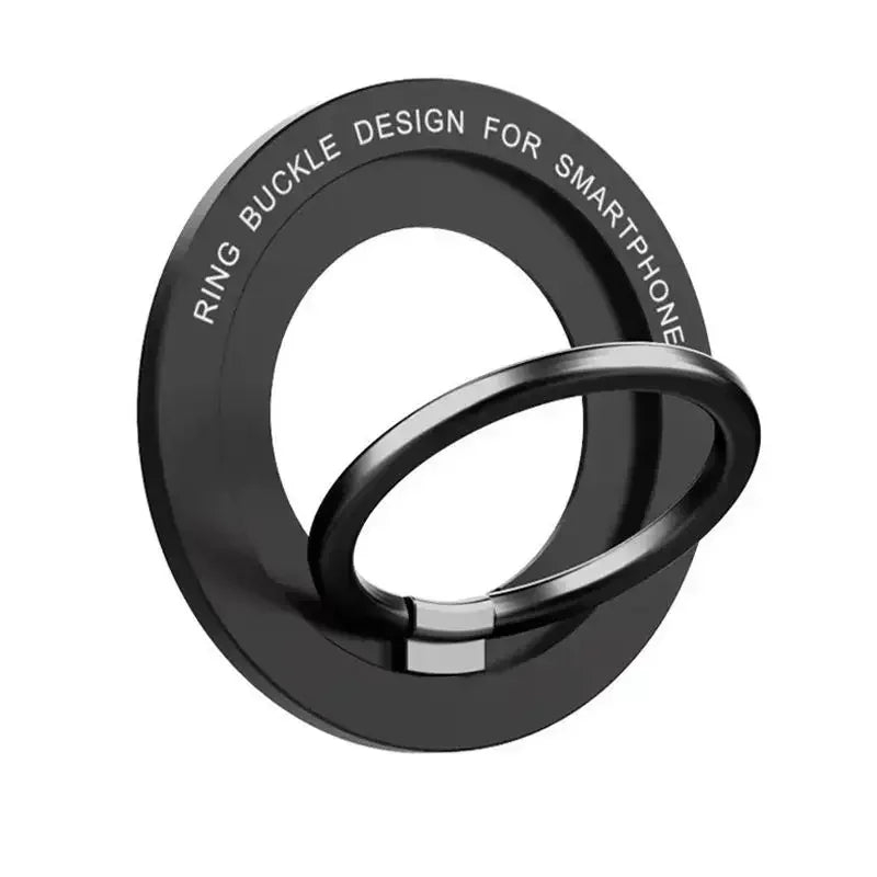 Black ring buckle design for a smartphone magnetic holder stand