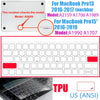 Ultra-thin TPU keyboard cover for MacBook Pro with a silicone switch and keycap design.