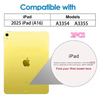 Two yellow tempered glass screen protectors for iPad models A3354 and A3355