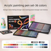 A set of 36 Languo acrylic gel pens in various colors displayed on a white background.