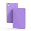A purple slim Bluetooth keyboard case for an iPad Air is shown in a vertical orientation.