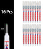 A set of 16 precision waterproof marking pens in red and white packaging, shown vertically.