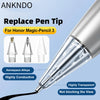 طرف قلم بديل لجهاز Honor Magic Pencil 3 يعرض أحجام وميزات مثل سبائك الطيران والتوصيلية العالية