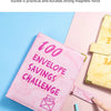 Pink marble A5 budget binder with cash envelopes and a magnetic buckle design