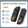A pair of black Joypad controllers shown with features like universal applicability and host charging capability.