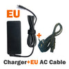 Black charger and EU AC cable for a universal 65W USB-C adapter.