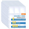 A stack of 50 packs of double-sided card sleeve pages with 900 pockets for binder albums.