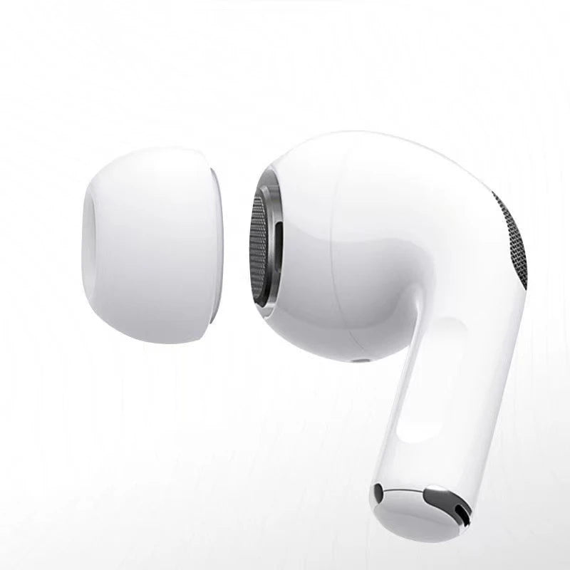 A white replacement eartip for AirPods Pro silicone case shown in a close-up view.