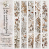 A collection of Japanese paper branches in various tones and textures for scrapbooking and crafts.