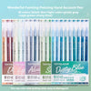 A set of 45 colorful painting-writing hand account pens featuring black skin, light color, grade gray, sage green, and dusty 