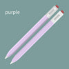 Deux coques de protection en silicone violet pour stylet Xiaomi, posées en diagonale sur un fond gris.