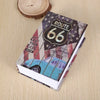 A booklet titled Route 66 with a vintage car illustration and text Get Your Kicks.