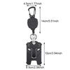 Black tactical ID badge holder keychain with a loop and a clip.
