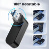موزع USB متعدد المنافذ أسود، يدور 180 درجة لإظهار تنوعه لأجهزة الكمبيوتر والمعدات.