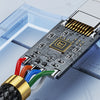 A close-up view of a charging cable connected to a device, illustrating stable charging technology.