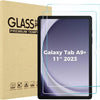 A box for a tempered glass screen protector for the Galaxy Tab A9+ tablet is shown next to the product.