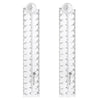 A set of foldable acrylic geometry rulers with millimeter markings shown side by side.