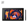 A black XP-Pen digital drawing tablet with a matte screen protector and a stylus visible on the side.