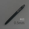 A black precision gel pen is shown diagonally against a gray background, labeled #61 and 0.5mm.