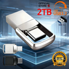 A silver 2-in-1 USB 3.2 Type-C flash drive is shown with its connector and housing components.
