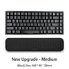 Black medium size ergonomic keyboard and mouse wrist rest pad