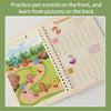 A spiral-bound educational practice book showing numbers 1 through 10 with corresponding pictures on the front and back.