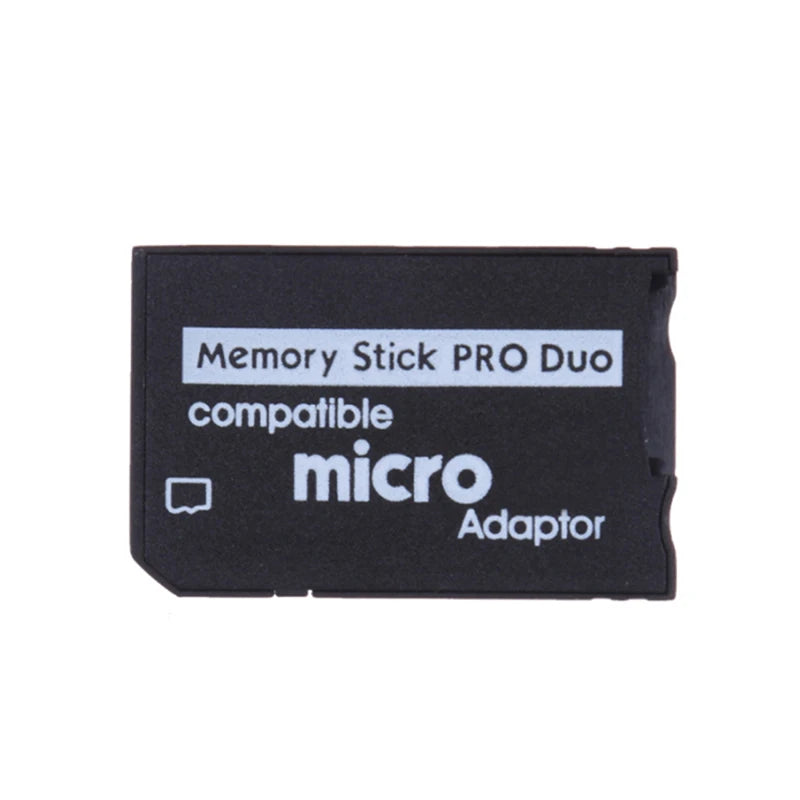 Black Memory Stick PRO Duo compatible micro adaptor for memory cards