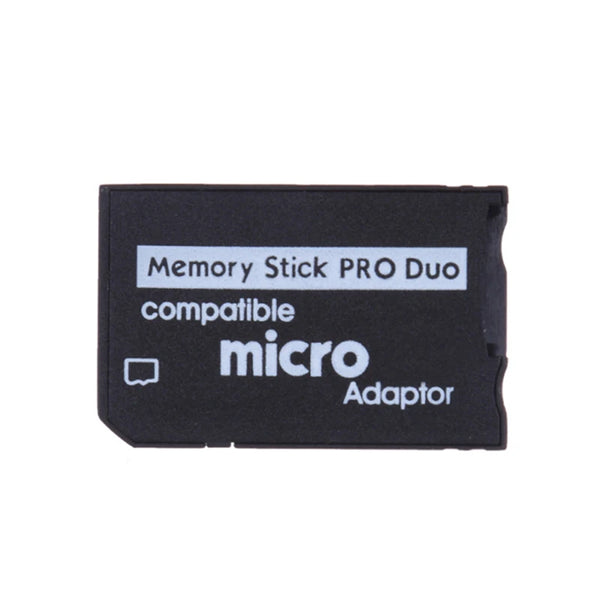 Black Memory Stick PRO Duo compatible micro adaptor for memory cards