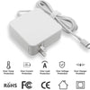 Adaptateur secteur USB-C blanc 65W pour ordinateur portable avec câble et certifications de sécurité
