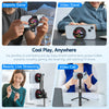A magnetic semiconductor phone cooler is shown being used for gaming, live streaming, and video calls.
