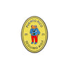 An enamel pin featuring a frog wearing a shirt and holding a small object, with the text Puerto Rico and 25 visible.