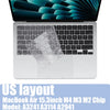 MacBook Air 15.3 Zoll M4 Chip Modell A3241 mit Silikon-Tastaturabdeckung
