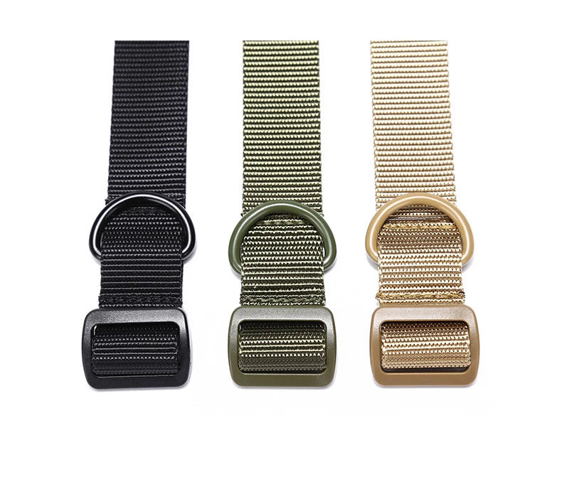 Three adjustable tactical sling adapters in black, olive green, and tan colors.