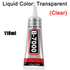 A bottle of clear liquid adhesive labeled B-7000 with a black and white design.