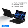 Black backlit touchpad magic keyboard for various iPad models