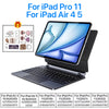 Magnetic wireless keyboard case with backlit trackpad for iPad Pro and iPad Air models